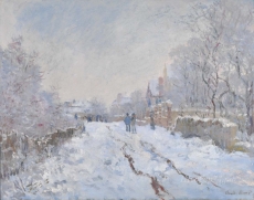 londongallery/claude-oscar monet - snow scene at argenteuil